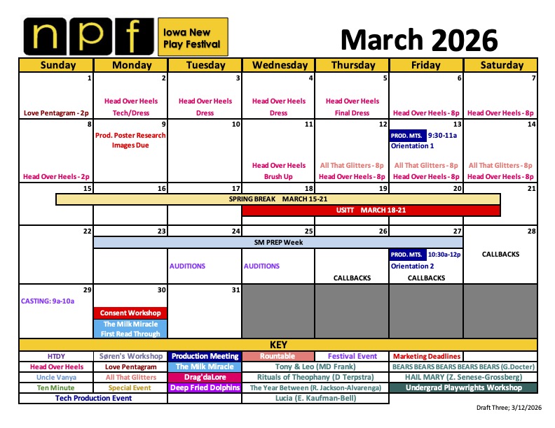 NPF Calendar March 2026