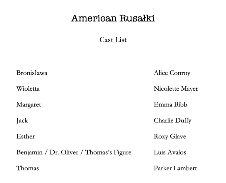 Cast List Screenshot